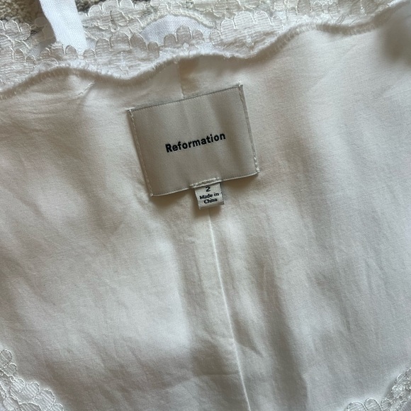 Reformation Anabella Linen Dress — White Size 2 - Picture 10 of 10